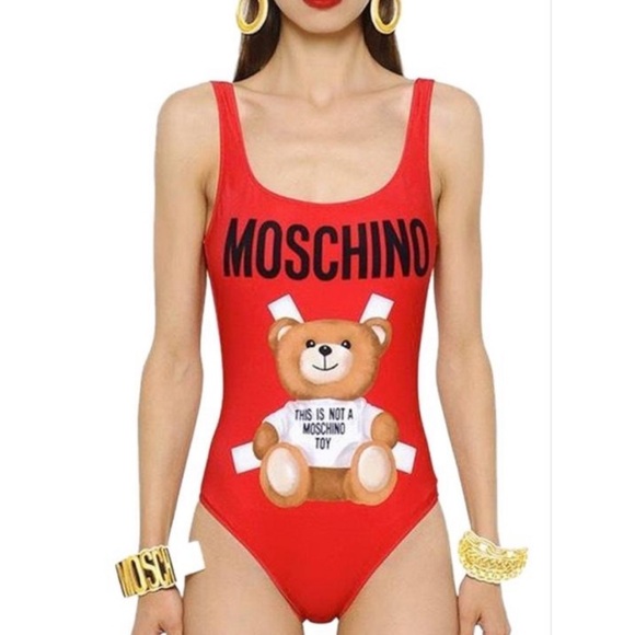 Moschino couture red one piece swimsuit - Main Image